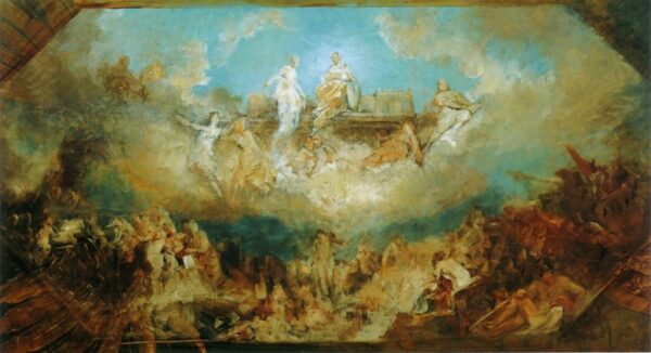 Sinking of the Nibelung Stronghold into the Rhine by Hans Makart, hand-painted oil painting reproduction