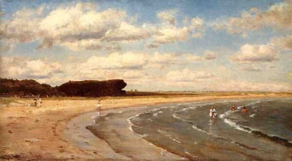 Bishop Berkeleys Seat, Newport, Rhode Island by Thomas Worthington Whittredge, hand-painted oil painting reproduction