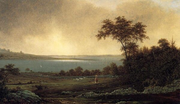 Rhode Island Landscape by Martin Johnson Heade, hand-painted oil painting reproduction