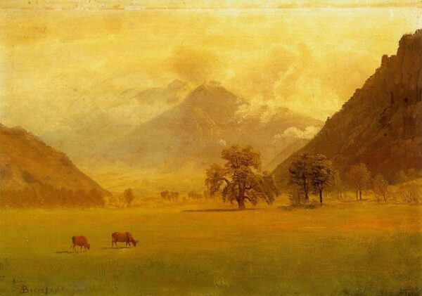 Rhone Valley by Albert Bierstadt, hand-painted oil painting reproduction