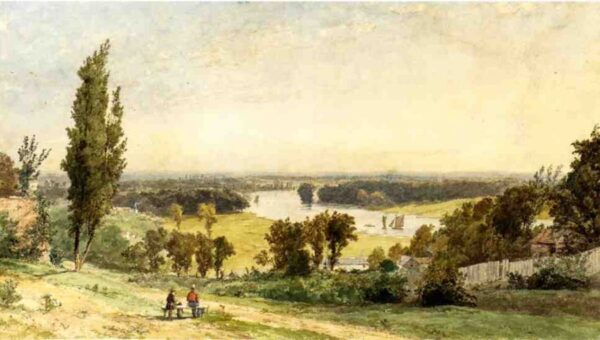 Richmond Hill by Jasper Francis Cropsey, hand-painted oil painting reproduction
