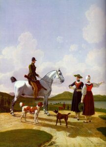 Riders on Lake Tegernsee by Wilhelm von Kobell, hand-painted oil painting reproduction