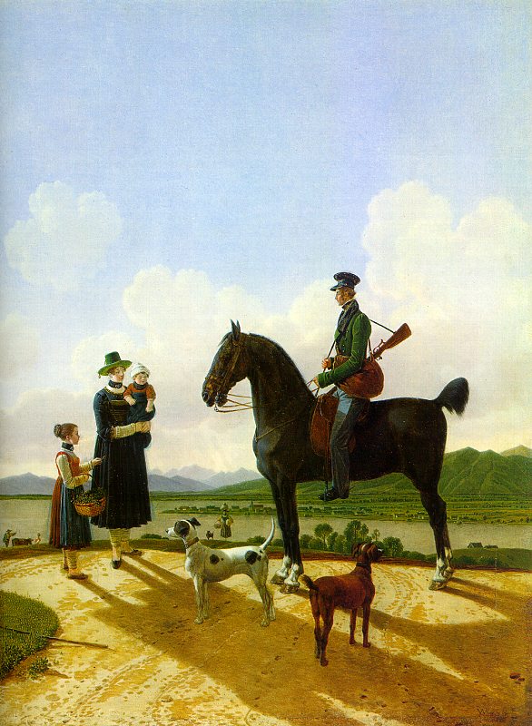 Riders on Lake Tegernsee II by Wilhelm von Kobell, hand-painted oil reproduction