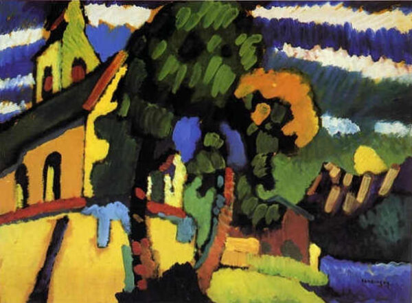 Riegsee. The Village Church by Wassily Kandinsky, hand-painted oil painting reproduction