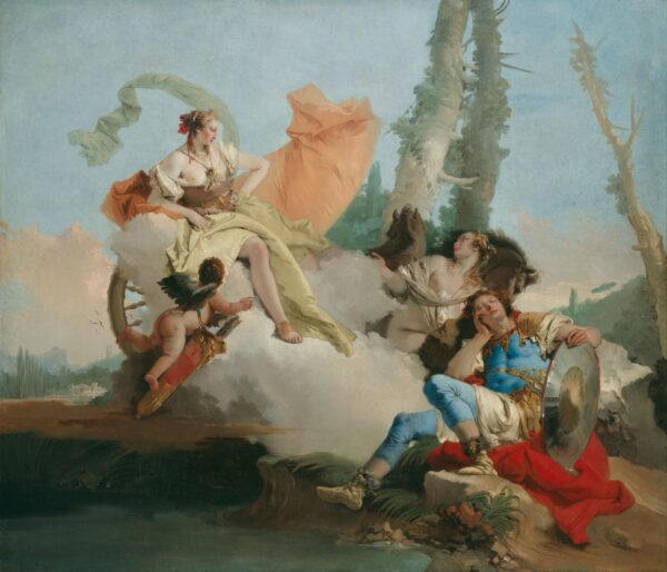 Rinaldo Enchanted by Armida by Giovanni Battista Tiepolo, hand-painted oil painting reproduction