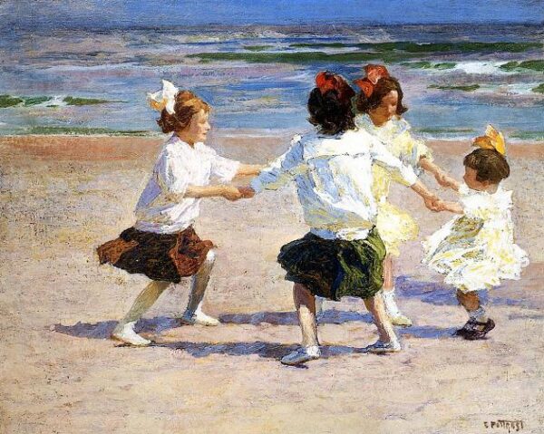 Ring Around The Rosy by Edward Henry Potthast, hand-painted oil painting reproduction
