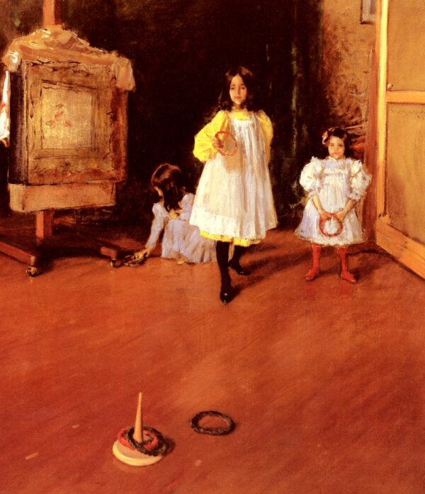 Ring Toss by William Merritt Chase, hand-painted oil painting reproduction