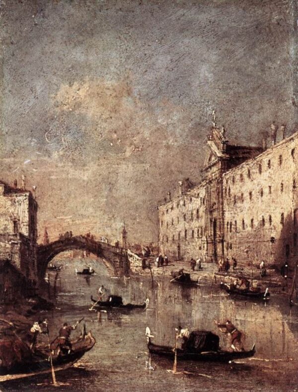 Rio dei Mendicanti by Francesco Guardi, hand-painted oil painting reproduction