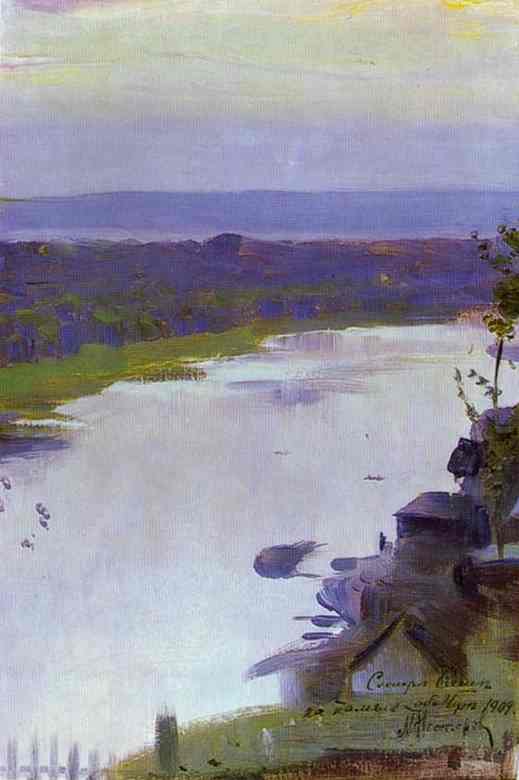 River Belaya by Mikhail Nesterov, hand-painted oil reproduction