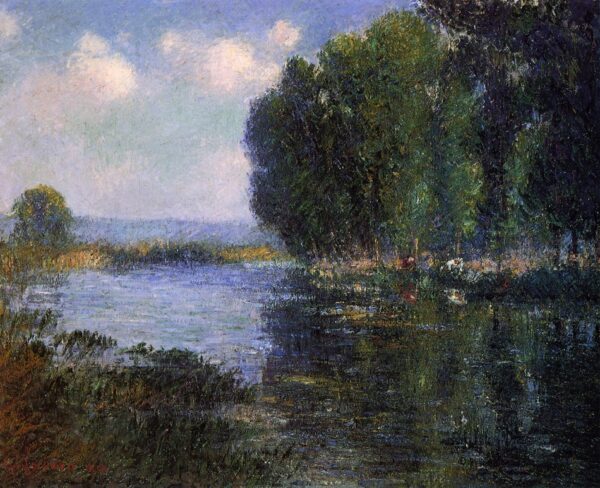 River Bend in Normandy by Gustave Loiseau, hand-painted oil painting reproduction