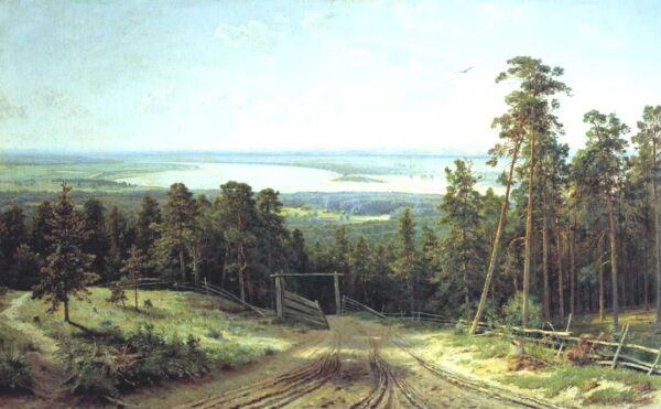 River Kama near Elabuga by Ivan Shishkin, hand-painted oil painting reproduction