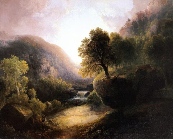 River Landscape b by Thomas Doughty, hand-painted oil painting reproduction