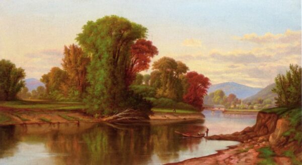River Scene by Robert Scott Duncanson, hand-painted oil painting reproduction