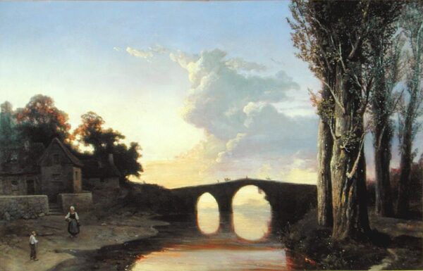 River and Bridge in the South of France by Joséphine Bowes, hand-painted oil painting reproduction