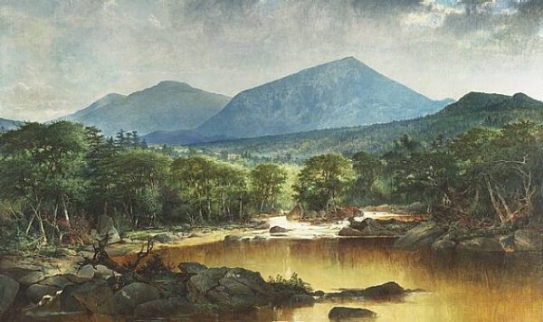 River in a Mountain Landscape by John Mix Stanley, hand-painted oil painting reproduction