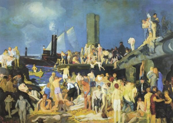 Riverfront no. 1 by George Bellows, hand-painted oil painting reproduction