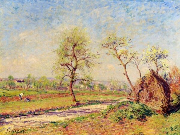 Road at Veneux by Alfred Sisley, hand-painted oil reproduction