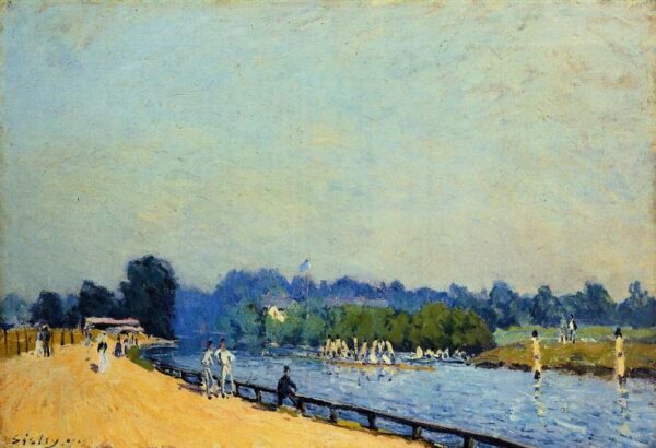 Road from Hampton Court by Alfred Sisley, hand-painted oil painting reproduction
