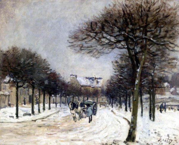 Road from Saint-Germain to Marly by Alfred Sisley, hand-painted oil painting reproduction