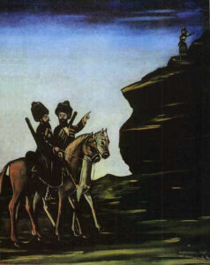 Robbers Getting Ready For A Raid by Niko Pirosmani, hand-painted oil painting reproduction