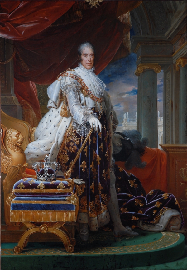 Charles X in his Coronation Robes by François Gérard, hand-painted oil reproduction