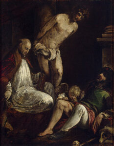 Saint Fabian, Saint Sebastian and Saint Roch by Jacopo Bassano, hand-painted oil painting reproduction