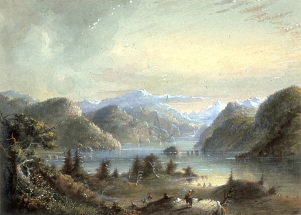 Rock Formations by Alfred Jacob Miller, hand-painted oil painting reproduction