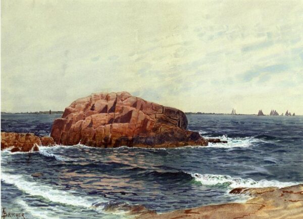 Rocks Near the Coast by Alfred Thompson Bricher, hand-painted oil painting reproduction