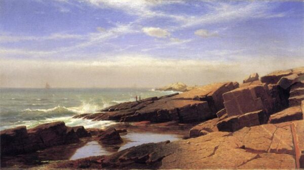 Rocks at Nahant III by William Stanley Haseltine, hand-painted oil painting reproduction