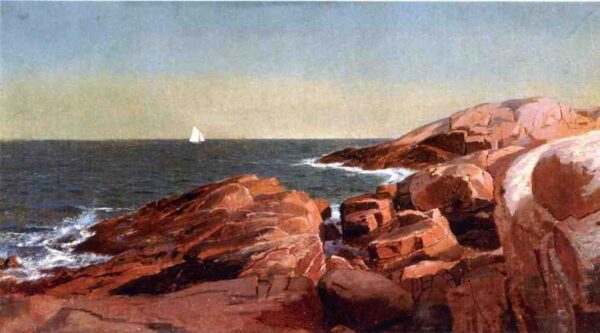 Rocks at Narragansett II by William Stanley Haseltine, hand-painted oil painting reproduction