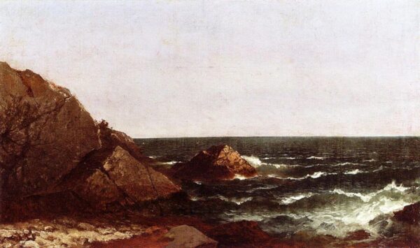 Rocks at Newport by John Frederick Kensett, hand-painted oil painting reproduction