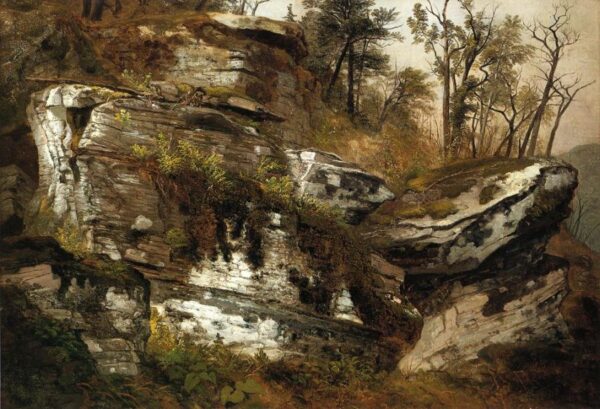 Rocky Cliff by Asher B Durand, hand-painted oil painting reproduction