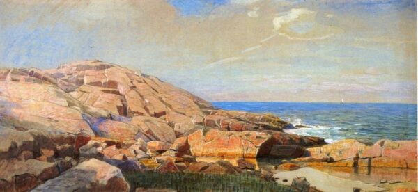 Rocky Coast of New England by William Stanley Haseltine, hand-painted oil painting reproduction