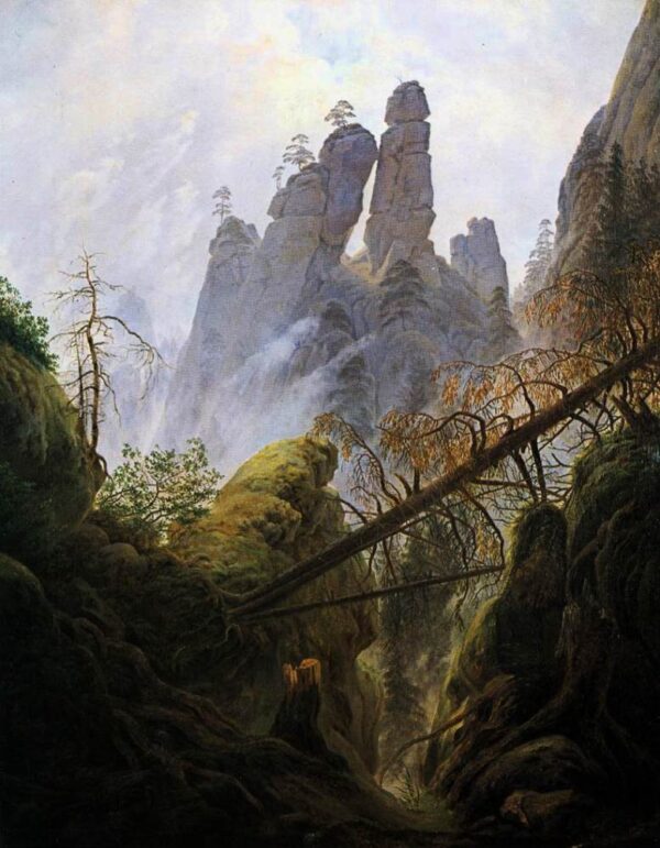 Rocky Ravine by Caspar David Friedrich, hand-painted oil painting reproduction
