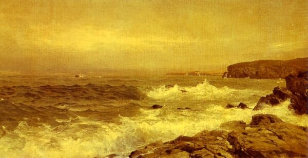 Rocky Sea Coast by William Trost Richards, hand-painted oil painting reproduction