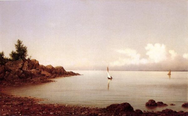Rocky Shore by Martin Johnson Heade, hand-painted oil painting reproduction