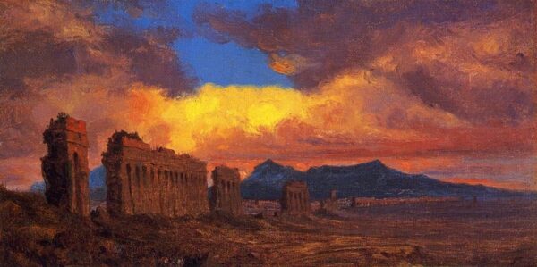 Roman Aqueduct by Jervis McEntee, hand-painted oil painting reproduction