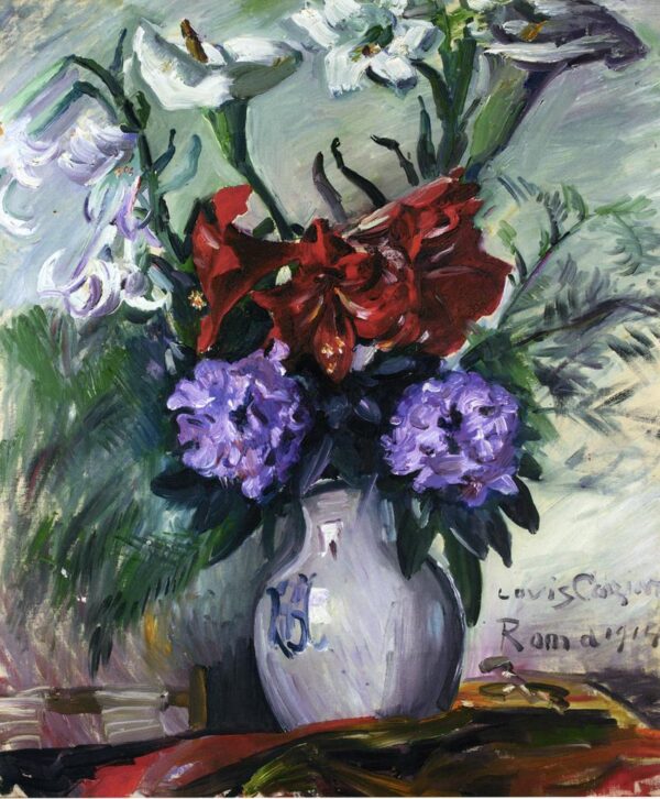 Roman Flowers in a Jug by Lovis Corinth, hand-painted oil painting reproduction
