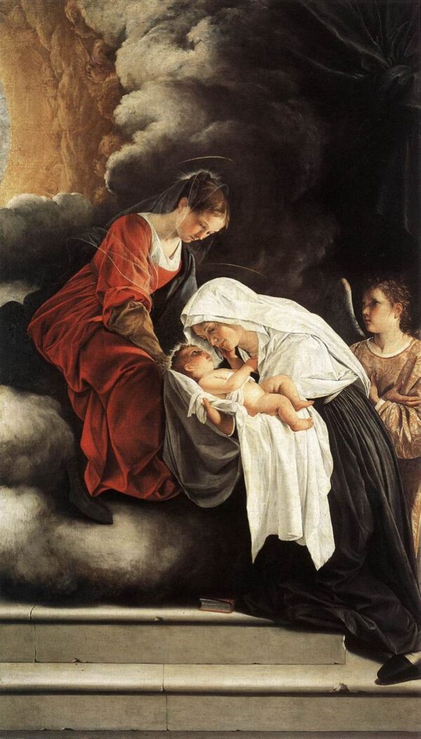 The Vision of Saint Francesca Romana by Orazio Gentileschi, hand-painted oil painting reproduction