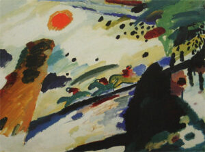 Romantic landscape by Wassily Kandinsky, hand-painted oil painting reproduction