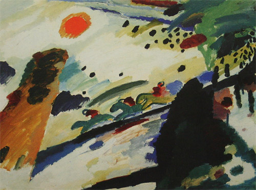 Romantic landscape by Wassily Kandinsky, hand-painted oil reproduction