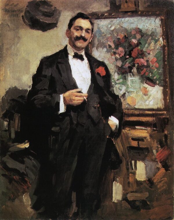 Portrait of the Hungarian Artist Jozef Ripple-Ronai by Konstantin Korovin, hand-painted oil painting reproduction