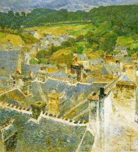Rooftops – Pont-Aven by Frederick Childe Hassam, hand-painted oil painting reproduction