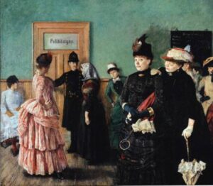 Albertine at the Police Doctor’s Waiting Room by Christian Krohg, hand-painted oil painting reproduction