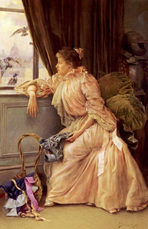 Room with a View by Julius LeBlanc Stewart, hand-painted oil painting reproduction