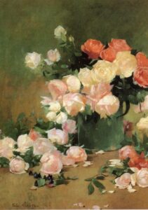 Roses by Emil Carlsen, hand-painted oil painting reproduction