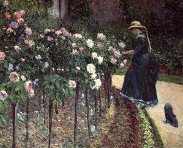 Roses, Garden at Petit Gennevilliers by Gustave Caillebotte, hand-painted oil painting reproduction