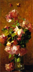 Roses c by Franz Bischoff, hand-painted oil painting reproduction