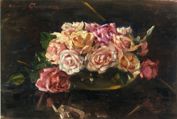 Roses v by Lovis Corinth, hand-painted oil painting reproduction