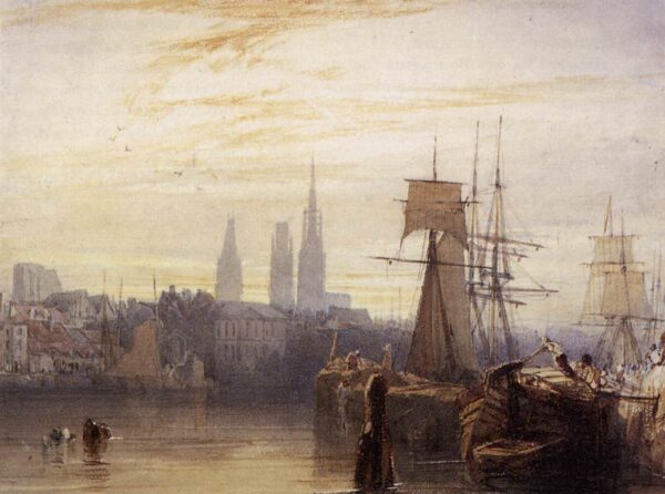 Rouen by Richard Parkes Bonington, hand-painted oil painting reproduction